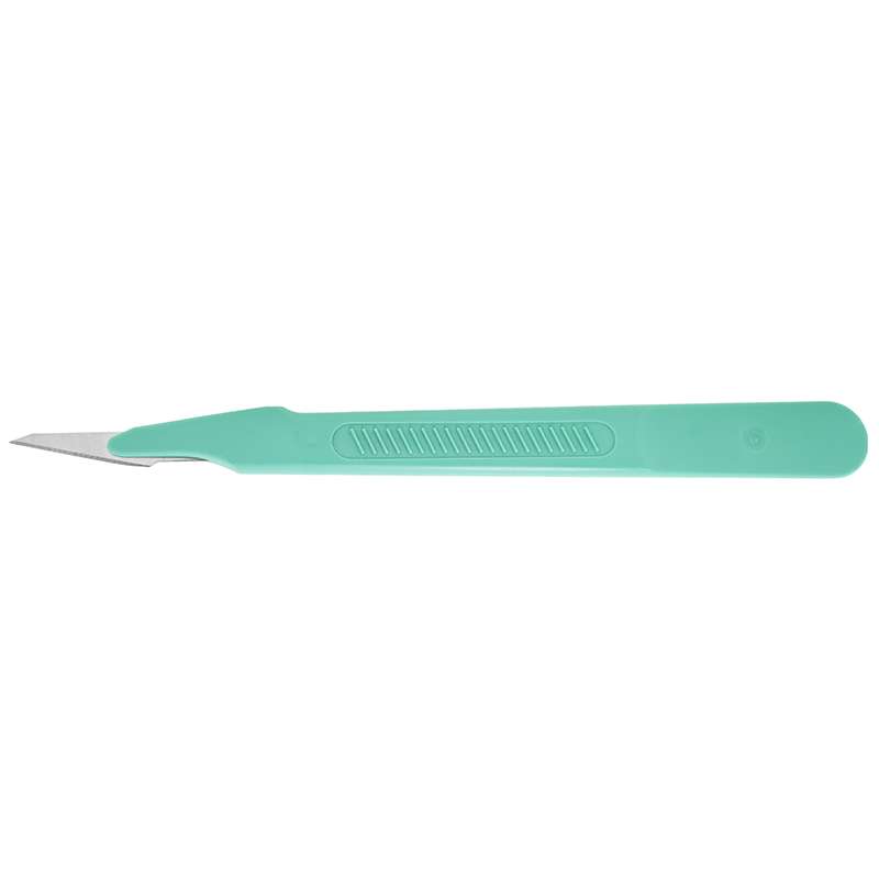 Scalpel, Disposable with #11 Blade, 10° Angled Stainless Steel/Polystyrene